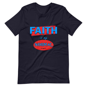 Open image in slideshow, Faith is my normal Navy Short-Sleeve Unisex T-Shirt
